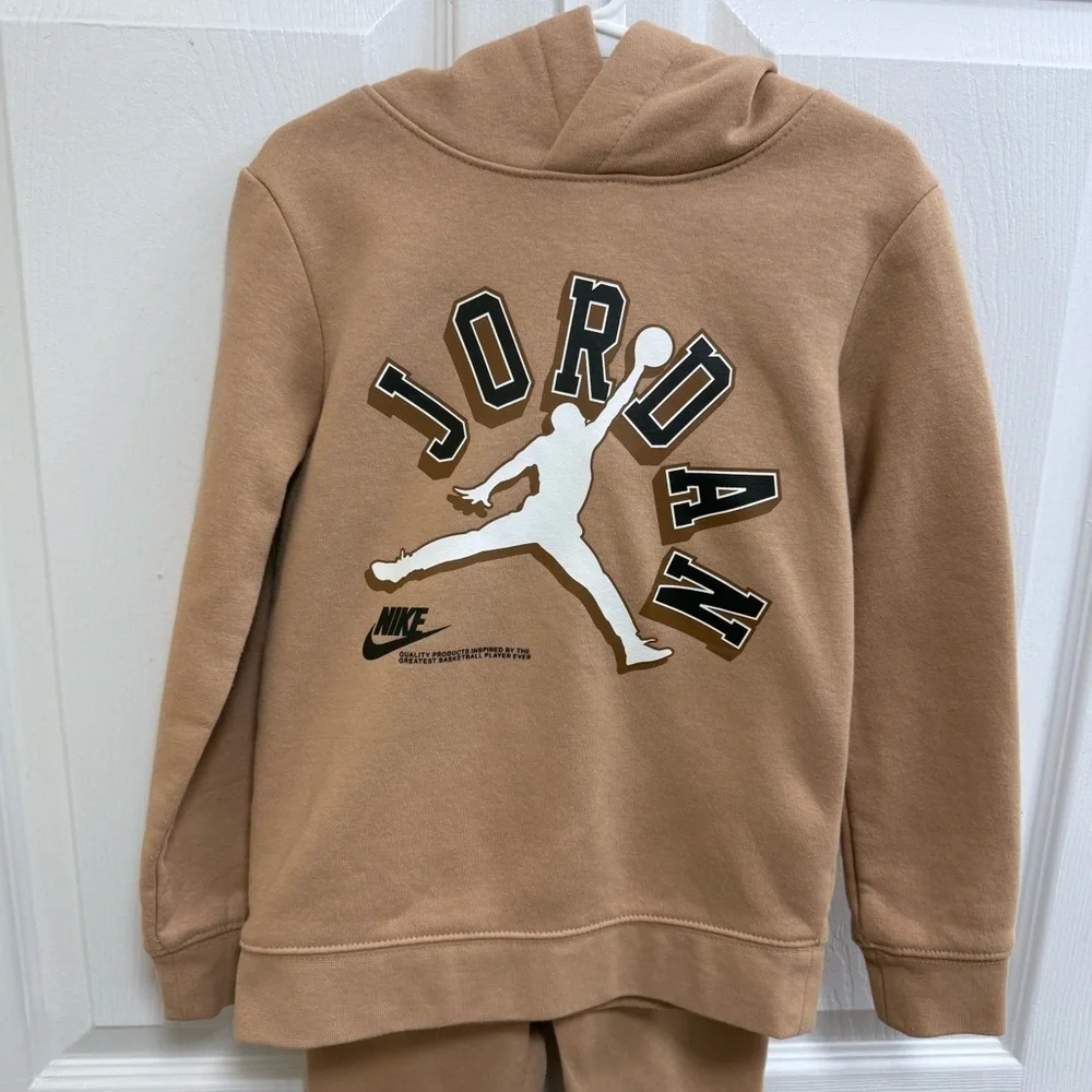 Air Jordan Tan Sweatsuit, Size 4